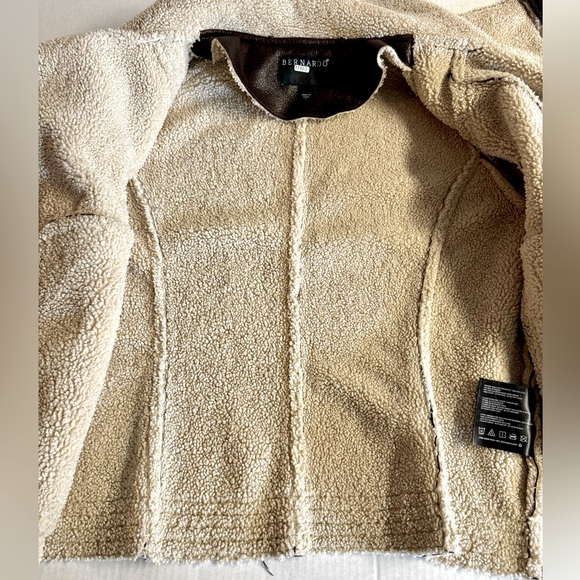 Anthropologie x Bernardo-  Chocolate Moto Jacket with faux fur lining.Size L - Picture 10 of 11